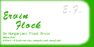 ervin flock business card